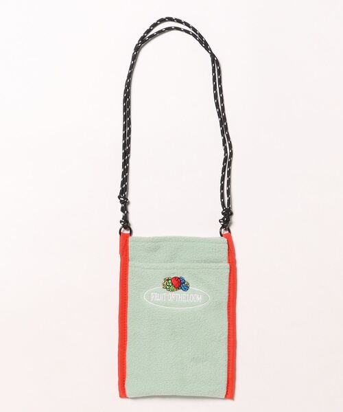 FRUIT OF THE LOOM(フルーツオブザルーム)の「FREECE SHOULDER BAG / ショルダーバッグ / カジュアル / ロゴ / ワンポイント / 刺繍 / フリース / ユニセックス(ショルダーバッグ・メンズ・ブラウン/グリーン/オレンジ/ピンク/グレー/ネイビー・FREE)」の3枚目の写真