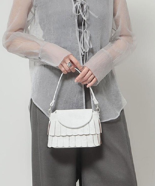 HIROKO HAYASHI(ヒロコハヤシ)の「FRANGIA(フランジャ)ミニショルダーバッグ(ショルダーバッグ・レディース・ゴールド/シルバー/ホワイト系/ブラック・00)」の1枚目の写真