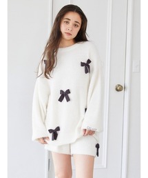 ジェラートピケ　リボン　ルームウェア　セット 楽天市場】【SALE／30%OFF】リボン柄シャツ/ルームウエア