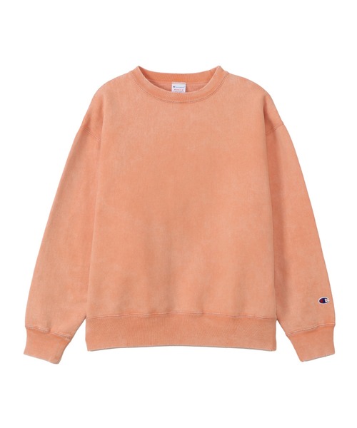 Champion（チャンピオン）の「【Champion/チャンピオン】レディース クルーネックスウェットシャツ（スウェット・レディース・ダークグリーン/ブルー/ブラック系その他/オレンジ系1・LARGE/MEDIUM）」の4枚目の写真