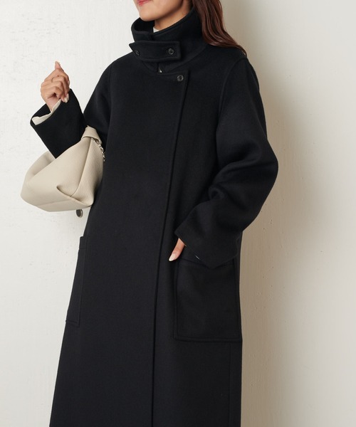 Lui's（ルイス）の「【3色展開】ビーバーメルトンオーバーコート（その他アウター・レディース・ネイビー/グレー/ブラック・FREE）」の13枚目の写真