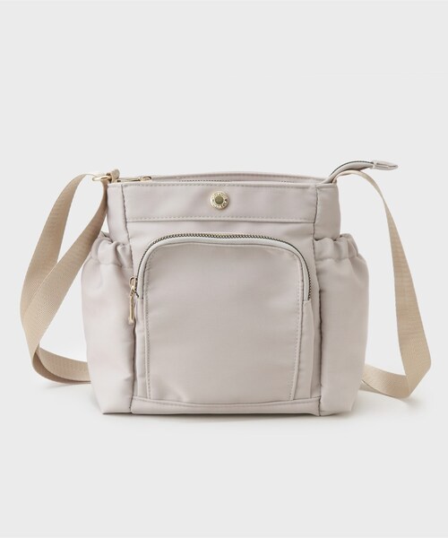 OPAQUE.CLIP（オペークドットクリップ）の「◆【撥水加工／マルチポケット】フロントポケットデザインミニショルダーバッグ（ショルダーバッグ・レディース・ベージュ/ブラック/グレー・00）」の3枚目の写真