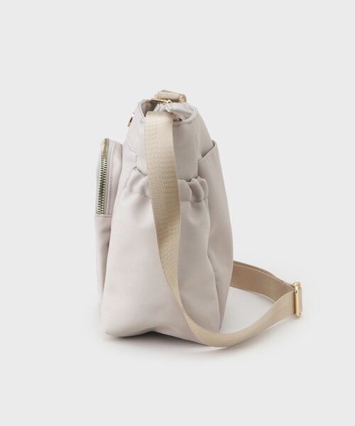 OPAQUE.CLIP（オペークドットクリップ）の「◆【撥水加工／マルチポケット】フロントポケットデザインミニショルダーバッグ（ショルダーバッグ・レディース・ベージュ/ブラック/グレー・00）」の9枚目の写真