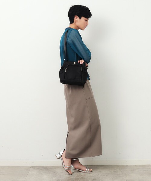 OPAQUE.CLIP（オペークドットクリップ）の「◆【撥水加工／マルチポケット】フロントポケットデザインミニショルダーバッグ（ショルダーバッグ・レディース・ベージュ/ブラック/グレー・00）」の15枚目の写真