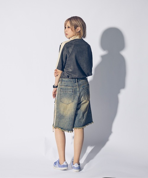 ポロシャツ ポロ 「*anobody* / アノバディー」Suede-touch Embroidered Polo Shirt/ スエードタッチ エン anobody ポロシャツ ポロ 「*anobody* / アノバディー」Suede