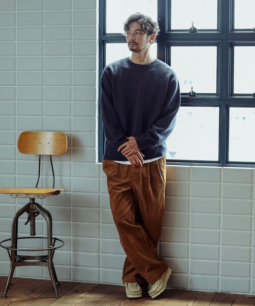 B:MING by BEAMS（ビーミングバイビームス）の「8ウェル コーデュロイ ワイド パンツ（その他パンツ・メンズ・ブラック/ライトブラウン・M/L/XL/S）」の7枚目の写真