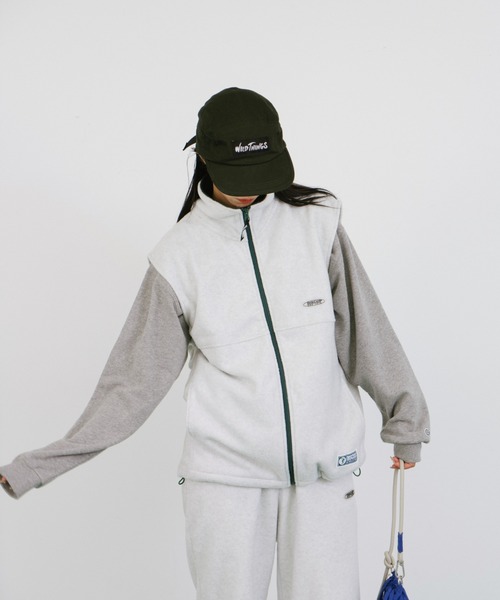 DISCUS（ディスカス）の「【DISCUS別注】フリースフルジップスタンドカラーベスト（ベスト・メンズ・ライトグレー/ネイビー/ブラウン・LARGE/MEDIUM）」の9枚目の写真