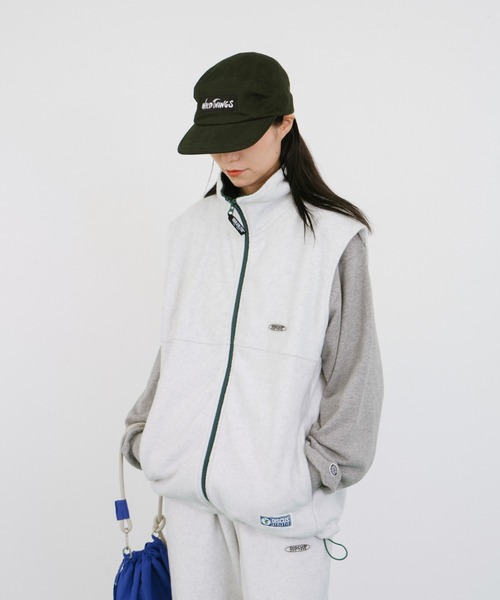 DISCUS（ディスカス）の「【DISCUS別注】フリースフルジップスタンドカラーベスト（ベスト・メンズ・ライトグレー/ネイビー/ブラウン・LARGE/MEDIUM）」の10枚目の写真