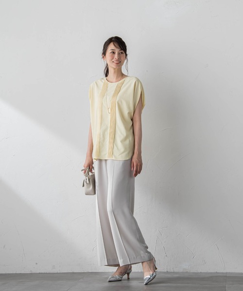 LAUTREAMONT(ロートレアモン)の「【WEB限定】ピンタックドルマンブラウス≪洗濯機で洗える≫(シャツ/ブラウス・レディース・ブラック/ライトブルー/ホワイト/イエロー/カーキ・9号/11号/7号)」の18枚目の写真