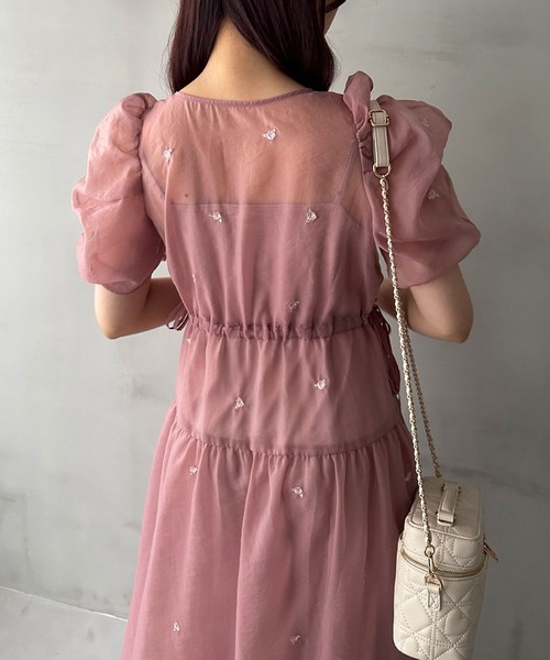 OLIVE des OLIVE（オリーブデオリーブ）の「Rose刺繍ワンピース　1042090010（ワンピース・レディース・アイボリー/ピンク/ブラック・FREE）」の20枚目の写真