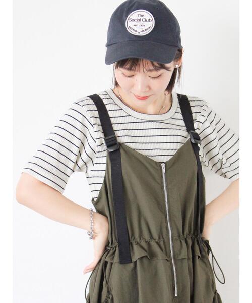 ehka sopo(エヘカソポ)の「リブクルーネックカットソー(Tシャツ/カットソー・レディース・サックスブルー/オフホワイト/キナリ/ブラック・F)」の2枚目の写真