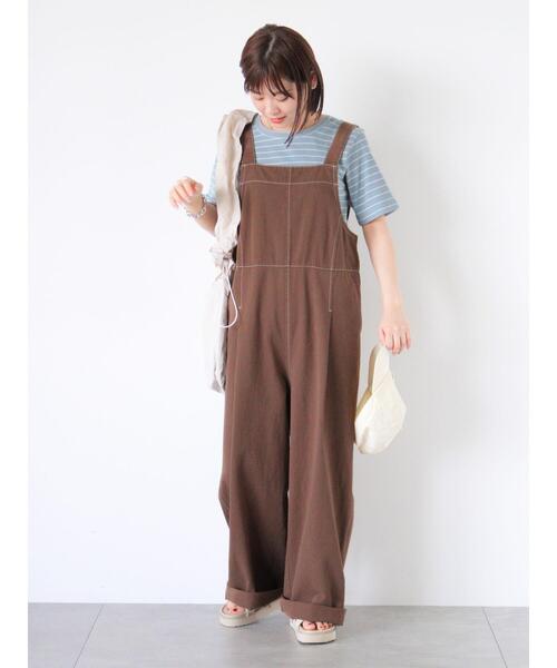 ehka sopo(エヘカソポ)の「リブクルーネックカットソー(Tシャツ/カットソー・レディース・サックスブルー/オフホワイト/キナリ/ブラック・F)」の6枚目の写真