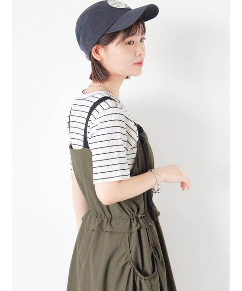 ehka sopo(エヘカソポ)の「リブクルーネックカットソー(Tシャツ/カットソー・レディース・サックスブルー/オフホワイト/キナリ/ブラック・F)」の20枚目の写真