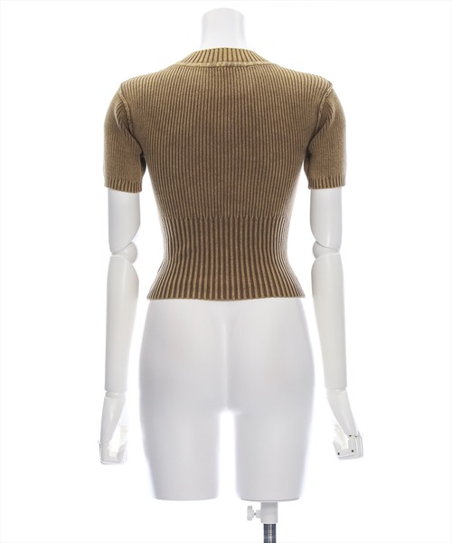 clear（クリア）の「ピグメント加工星ワッペン付キリブニットトップス［ウィッシュコア 大人 カジュアル］≪再入荷≫（ニット/セーター・レディース・ブルー/ブラウン/グレー・F）」の13枚目の写真