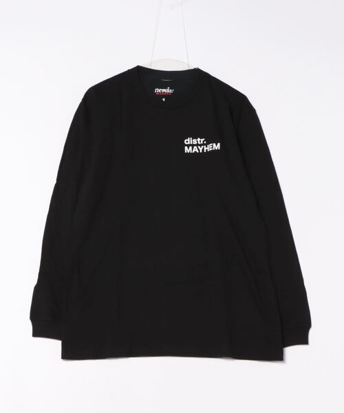 B.I.D.(ビーアイディー)の「《MAYHEM》graphic L/S T(Tシャツ/カットソー・レディース・ホワイト/ブラック・LARGE/MEDIUM)」の1枚目の写真