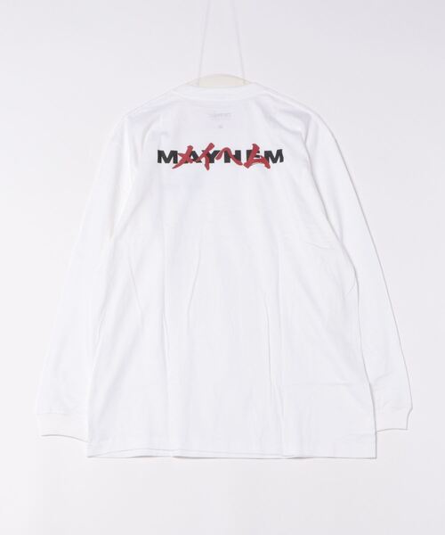 B.I.D.（ビーアイディー）の「《MAYHEM》graphic L/S T（Tシャツ/カットソー・レディース・ホワイト/ブラック・LARGE/MEDIUM）」の3枚目の写真