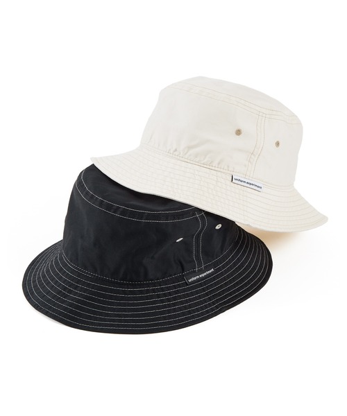 uniform experiment（ユニフォームエクスペリメント）の「MOLESKIN BUCKET HAT（ハット・メンズ・オフホワイト/ブラック・FREE）」の4枚目の写真