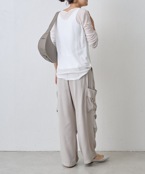 BEARDSLEY（ビアズリー）の「シアー天竺カットソー（Tシャツ/カットソー・レディース・ホワイト/ブラック・FREE）」の8枚目の写真