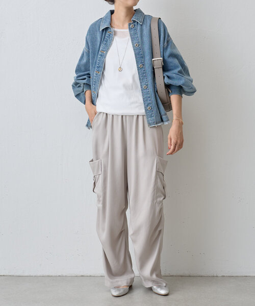 BEARDSLEY（ビアズリー）の「シアー天竺カットソー（Tシャツ/カットソー・レディース・ホワイト/ブラック・FREE）」の12枚目の写真