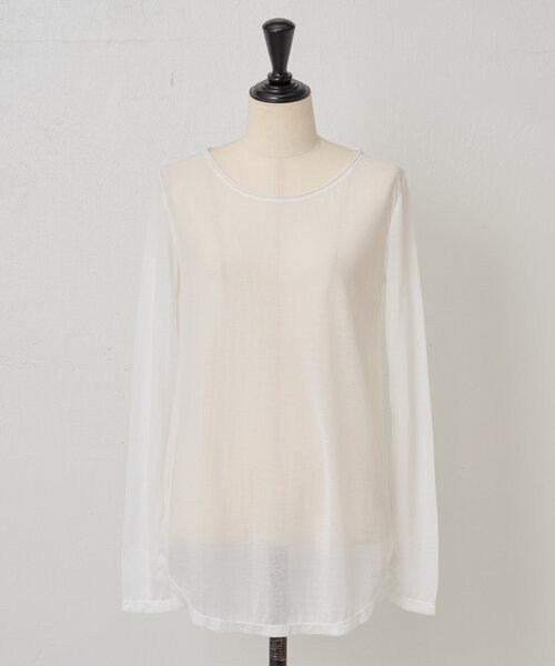 BEARDSLEY（ビアズリー）の「シアー天竺カットソー（Tシャツ/カットソー・レディース・ホワイト/ブラック・FREE）」の13枚目の写真