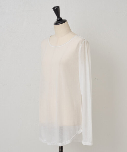 BEARDSLEY（ビアズリー）の「シアー天竺カットソー（Tシャツ/カットソー・レディース・ホワイト/ブラック・FREE）」の14枚目の写真