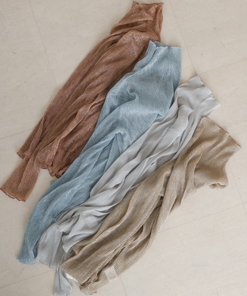 Bab（バブ）の「プリーツシアーハイネックトップス（Tシャツ/カットソー・レディース・ホワイト/ライトグレー/ピンク/ゴールド・FREE）」の14枚目の写真