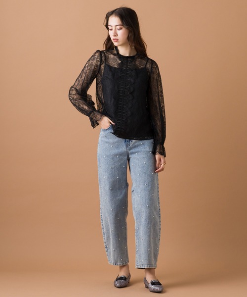 パールスタッズカーブデニム（デニムパンツ）｜Audie a Muses