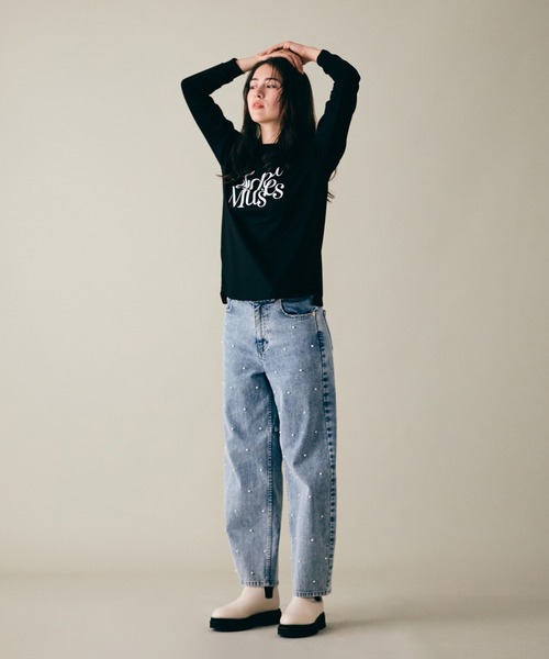 パールスタッズカーブデニム（デニムパンツ）｜Audie a Muses