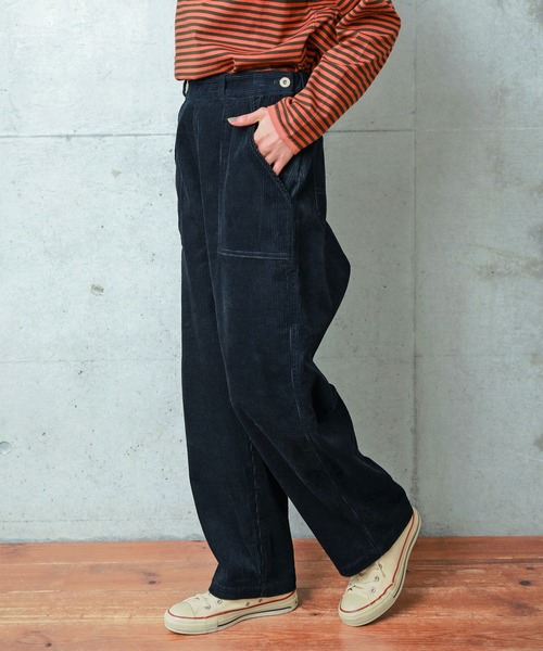 PAR ICI(パーリッシィ)の「8Wコーデュロイ ワークパンツ(セットアップ対応)(その他パンツ・レディース・ダークブラウン/ネイビー・FREE)」の21枚目の写真