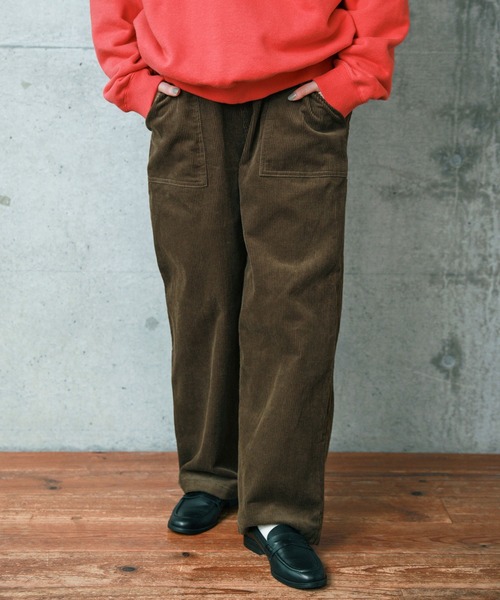 PAR ICI(パーリッシィ)の「8Wコーデュロイ ワークパンツ(セットアップ対応)(その他パンツ・レディース・ダークブラウン/ネイビー・FREE)」の12枚目の写真