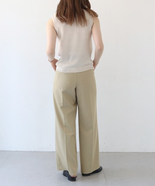 CLEIO（クレイオ）の「【CLEIO】ツイルストレートタックパンツ/TWILL STRAIGHT TUCK PANTS/942-12611（スラックス・レディース・ベージュ/アイボリー・S/M）」の19枚目の写真