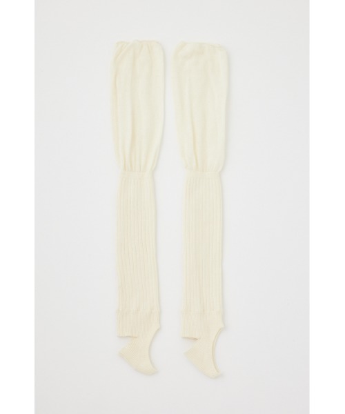 SLY(スライ)の「SHEER DOCKING SOCKS シアー ドッキング ソックス(ソックス/靴下・レディース・グレー/アイボリー・FREE)」の4枚目の写真