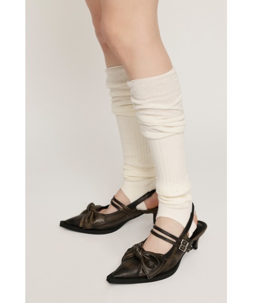 SLY(スライ)の「SHEER DOCKING SOCKS シアー ドッキング ソックス(ソックス/靴下・レディース・グレー/アイボリー・FREE)」の8枚目の写真