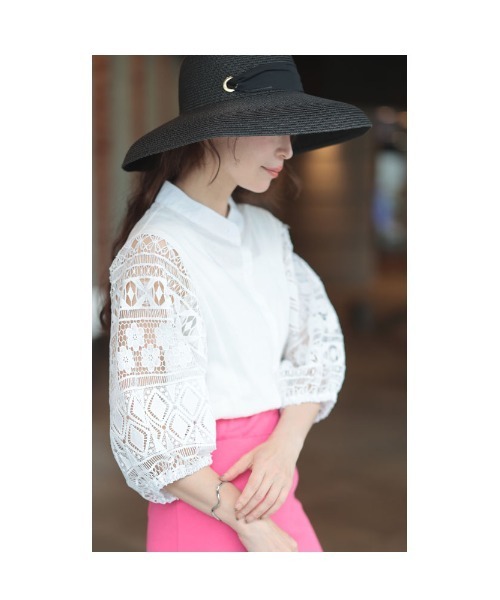 Sawa a la mode（サワアラモード）の「カットワークレースブラウス（シャツ/ブラウス・レディース・ホワイト/ブラック・FREE）」の21枚目の写真