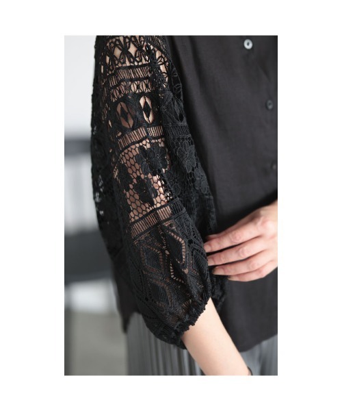 Sawa a la mode（サワアラモード）の「カットワークレースブラウス（シャツ/ブラウス・レディース・ホワイト/ブラック・FREE）」の15枚目の写真