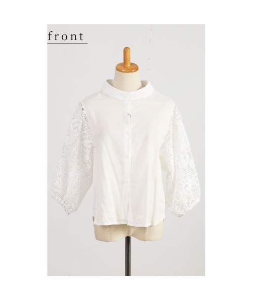 Sawa a la mode（サワアラモード）の「カットワークレースブラウス（シャツ/ブラウス・レディース・ホワイト/ブラック・FREE）」の11枚目の写真