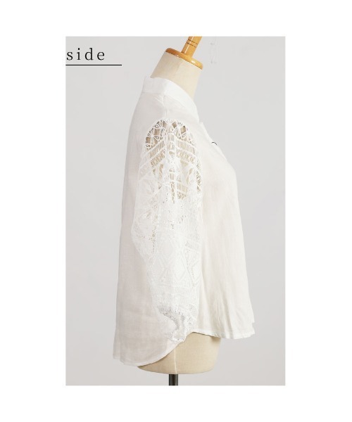Sawa a la mode（サワアラモード）の「カットワークレースブラウス（シャツ/ブラウス・レディース・ホワイト/ブラック・FREE）」の10枚目の写真