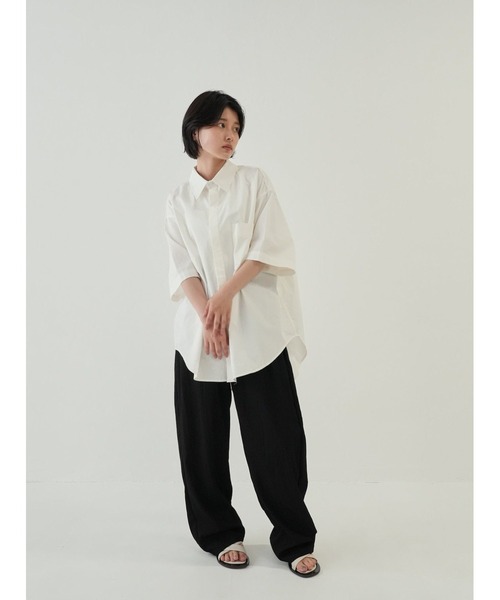 Bargiee(バージー)の「ベーシック シンプル 半袖シャツ(シャツ/ブラウス・メンズ・ライトグリーン/サンドベージュ・FREE)」の17枚目の写真