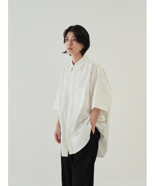 Bargiee(バージー)の「ベーシック シンプル 半袖シャツ(シャツ/ブラウス・メンズ・ライトグリーン/サンドベージュ・FREE)」の15枚目の写真