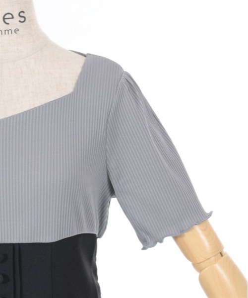 axes femme(アクシーズファム)の「ハイウエストドッキングワンピース(ワンピース・レディース・ラベンダー/ブラック/レッド・FREE)」の20枚目の写真