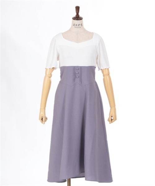 axes femme(アクシーズファム)の「ハイウエストドッキングワンピース(ワンピース・レディース・ラベンダー/ブラック/レッド・FREE)」の18枚目の写真