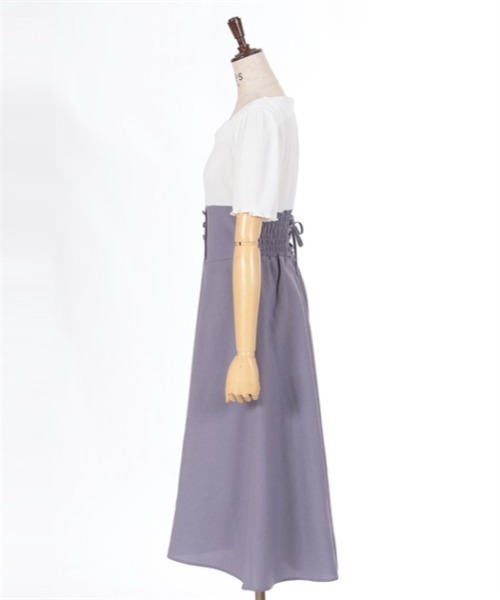 axes femme(アクシーズファム)の「ハイウエストドッキングワンピース(ワンピース・レディース・ラベンダー/ブラック/レッド・FREE)」の17枚目の写真