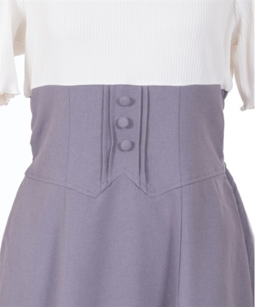 axes femme(アクシーズファム)の「ハイウエストドッキングワンピース(ワンピース・レディース・ラベンダー/ブラック/レッド・FREE)」の12枚目の写真