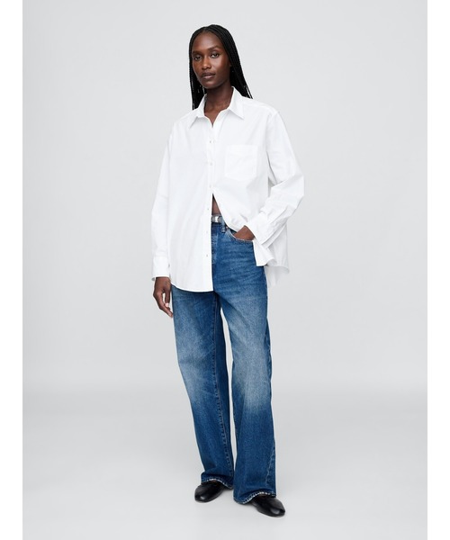 GAP（ギャップ）の「オーガニックコットン オックスフォード ビッグシャツ（シャツ/ブラウス・レディース・ブルー/ホワイト/ブルー系その他/ピンク/ライトブルー・XS/S/M/L/XXS）」の8枚目の写真