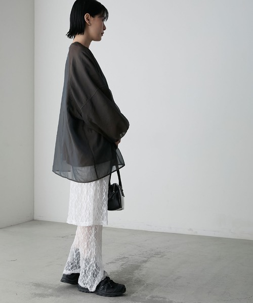 forksy.（フォルクシー）の「【forksy.】シアードッキングオーバーサイズスウェットプルオーバー（スウェット・レディース・スミクロ/グレイッシュベージュ/スモークピンク・FREE）」の12枚目の写真