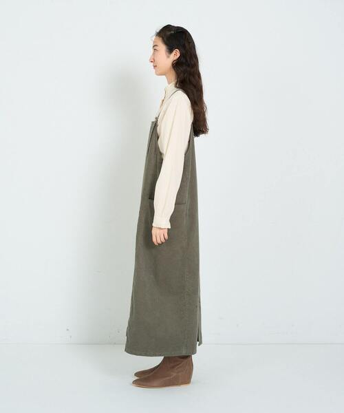 conges payes ADIEU TRISTESSE（コンジェ ペイエ アデュートリステス）の「コーデュロイジャンパードレス（ジャンパースカート・レディース・ライトカーキ/ブラウン・38）」の19枚目の写真