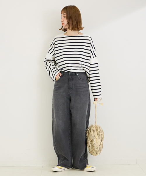 ウォッシャブル / DU JOUR/デュ ジュール BARREL BAGGY JEAN