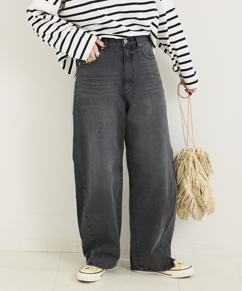 大勧め ウォッシャブル JEAN BAGGY BARREL ジュール JOUR/デュ DU / パンツ