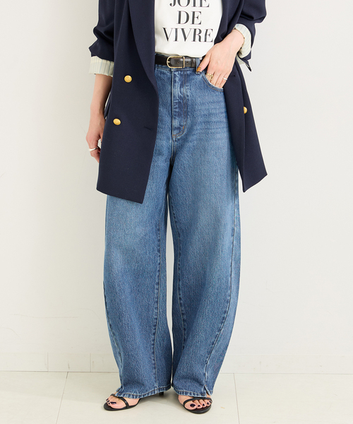 ベーセーストック★DU JOUR/デュ ジュール バレルレッグデニム38 ベーセーストック☆DU JOUR/デュ ジュール バレルレッグデニム38