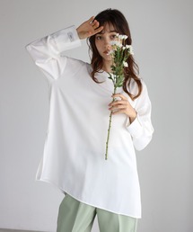 name satin pullover / 袖ネームサテンプルオーバー